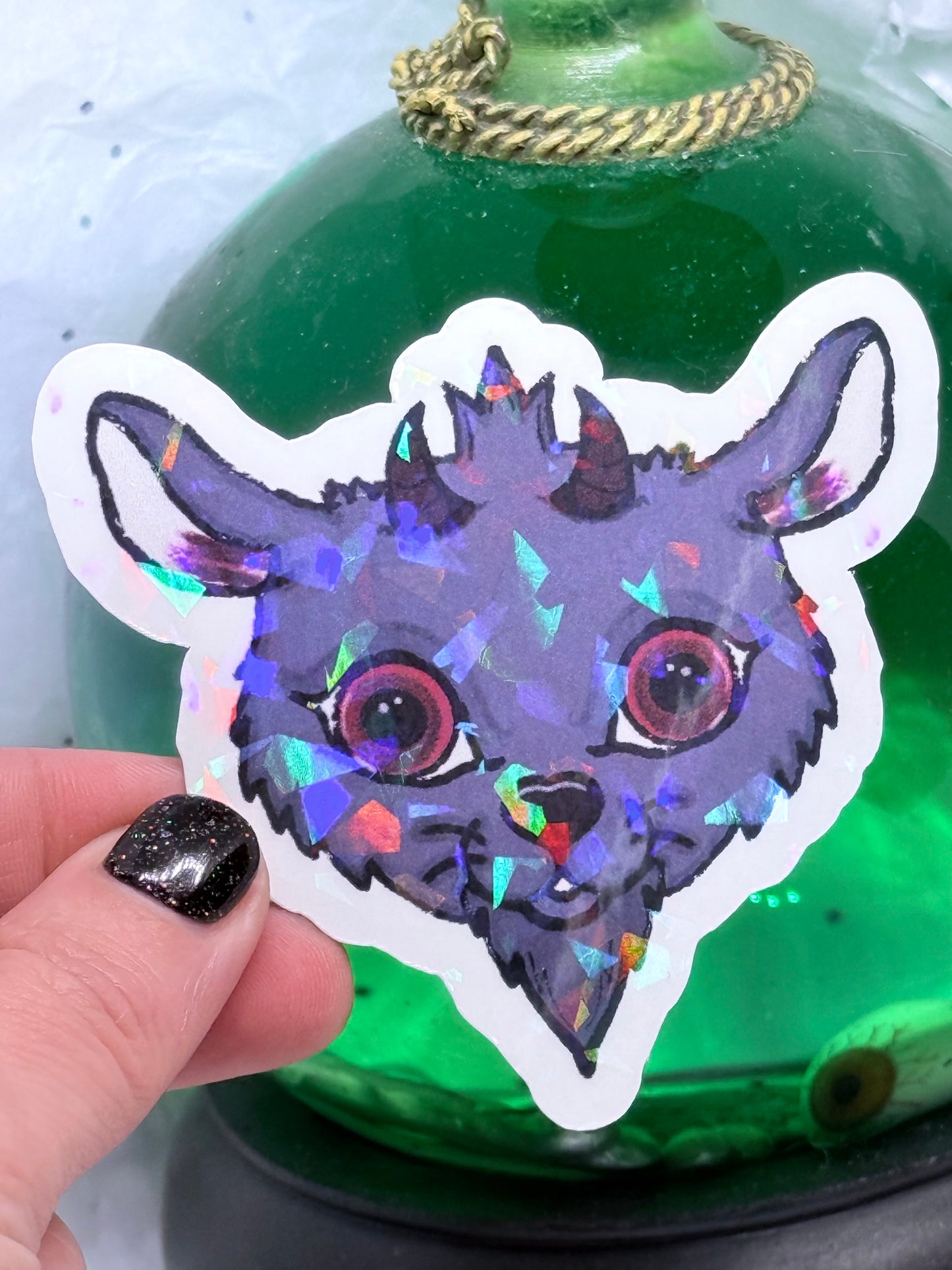 Devilish Goat Sticker (Gray)