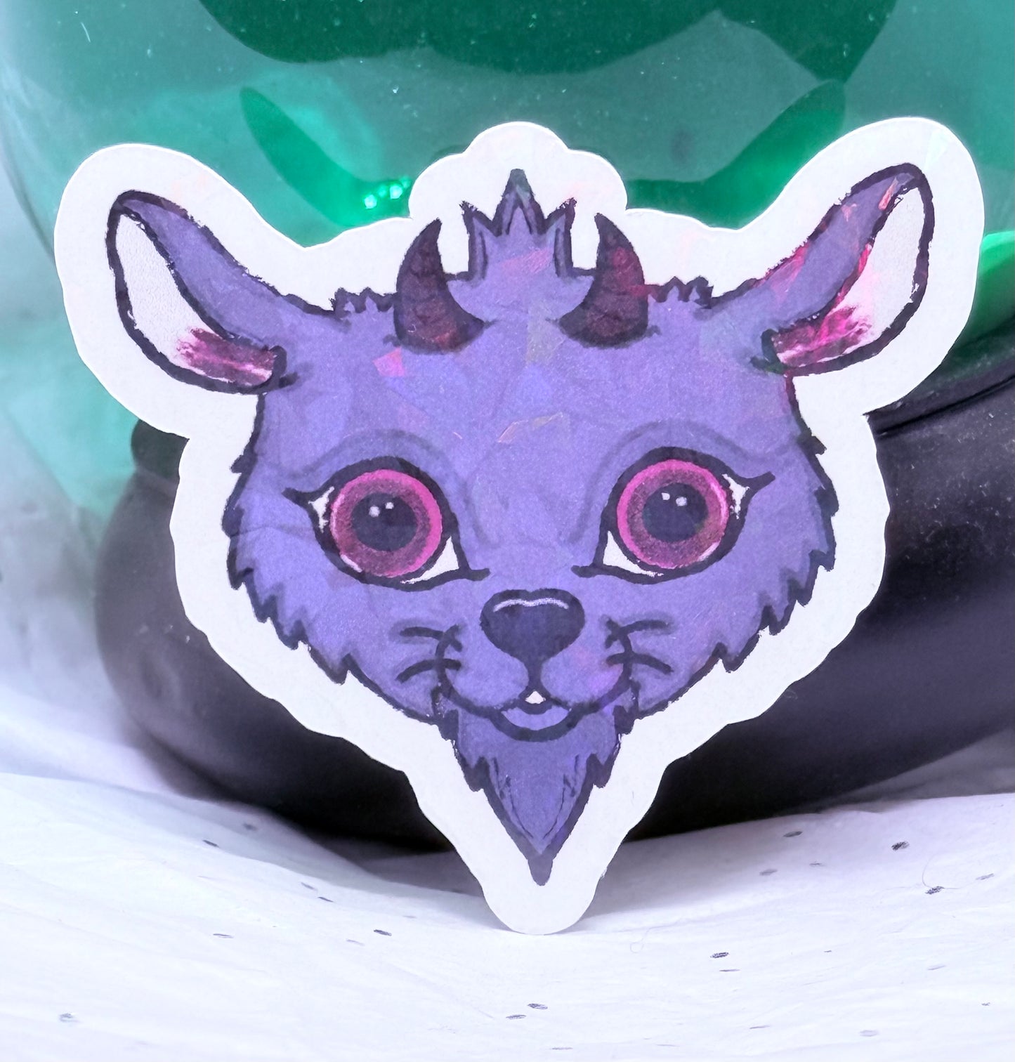 Devilish Goat Sticker (Gray)