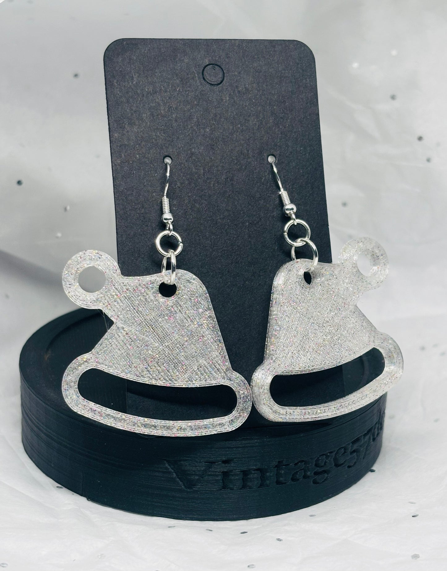 Elf Hat Earrings (Clear Sparkle)