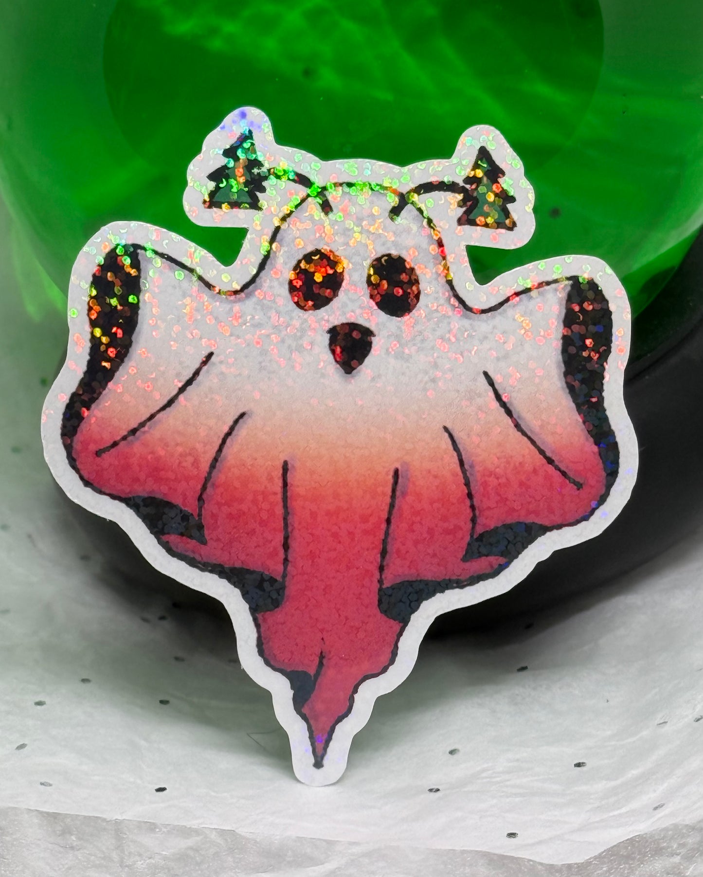 Christmas Tree Ghost Sticker