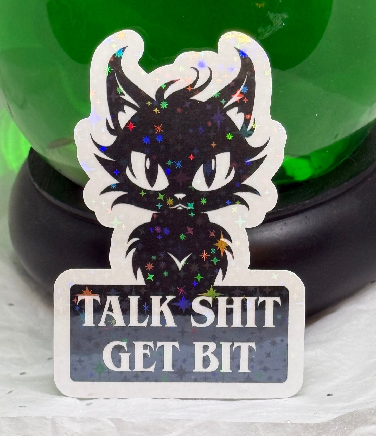 Talk Shit Get Bit Sticker