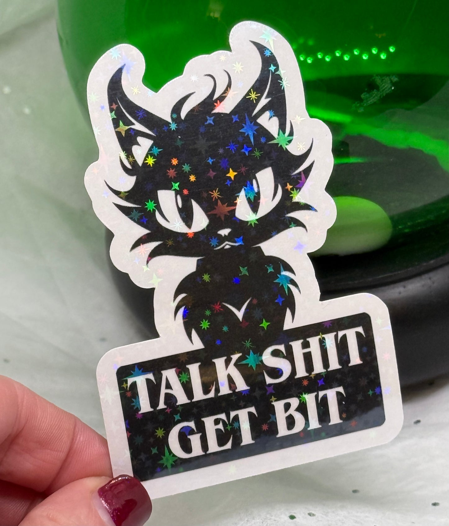 Talk Shit Get Bit Sticker