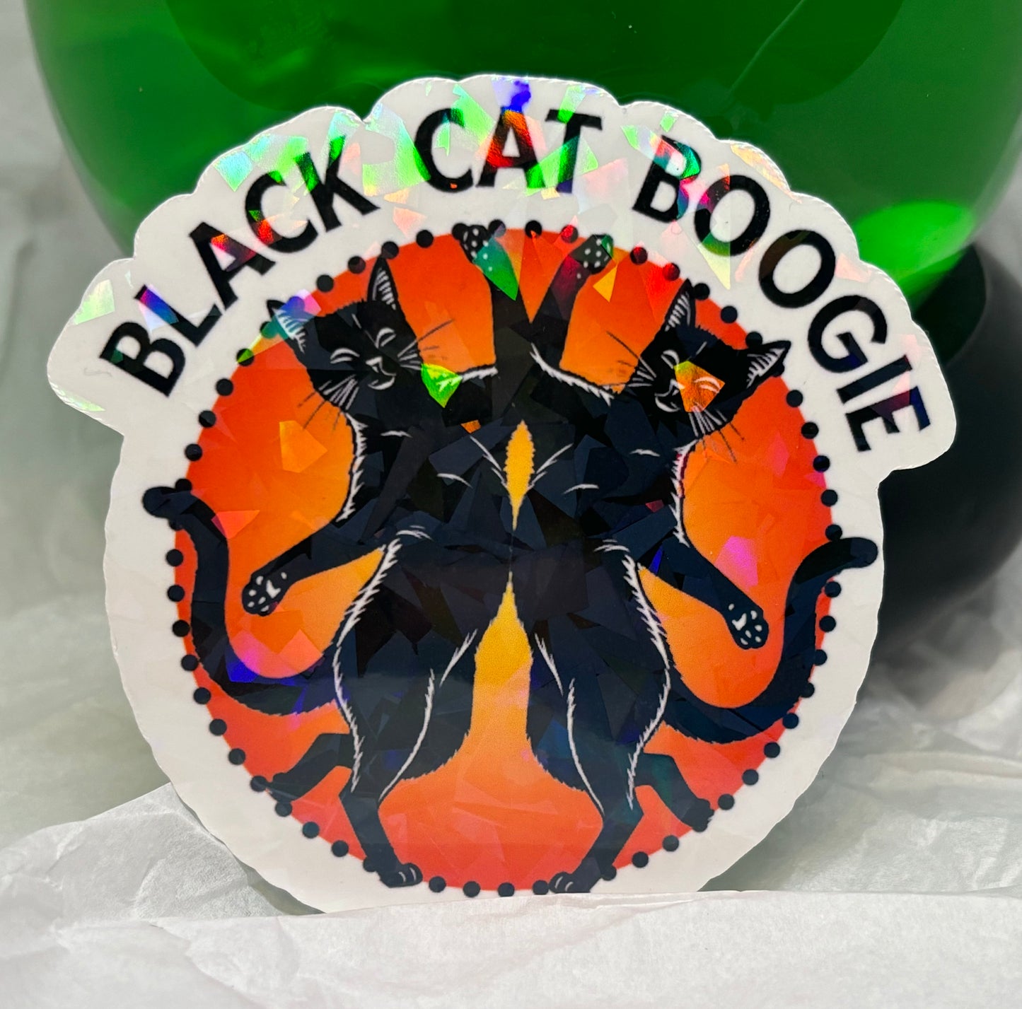 Black Cat Boogie Sticker