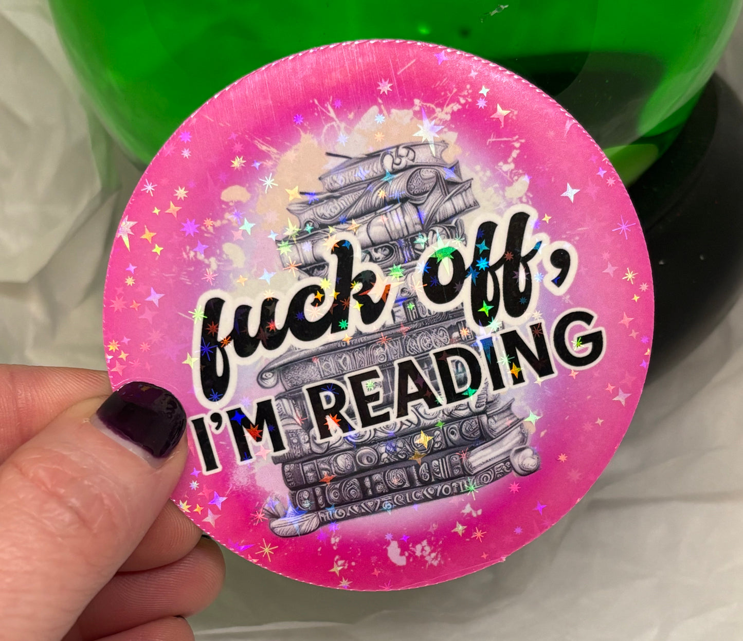 F*ck Off, I'm Reading Sticker (Pink)