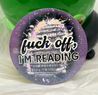 F*ck Off, I'm Reading Sticker (Purple)