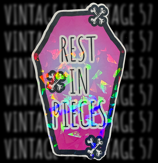Rest In Pieces Sticker (Pink)