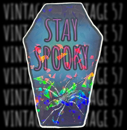 Stay Spooky with Spider Sticker