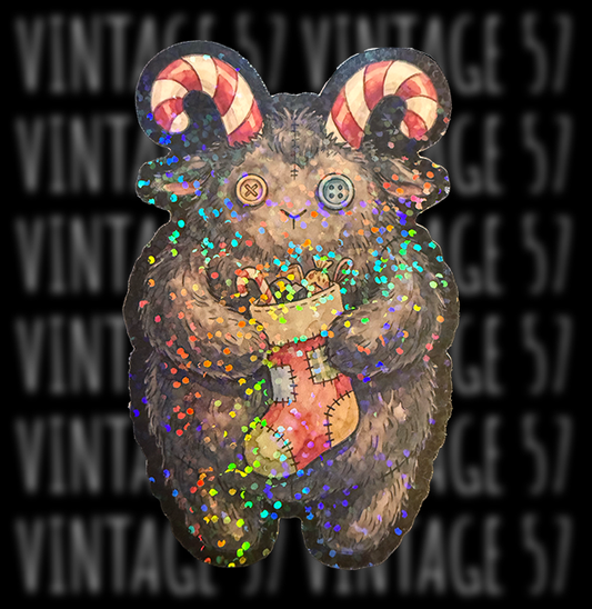 Fluffy Krampus Sticker