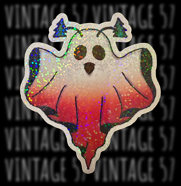 Christmas Tree Ghost Sticker