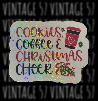 Cookies, Coffee & Christmas Cheer Sticker